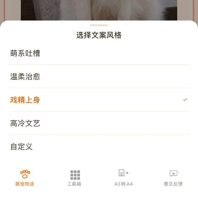 选择文案风格